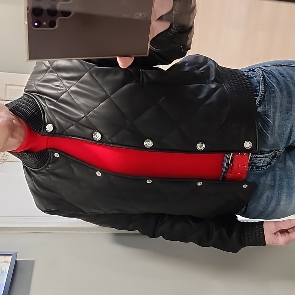 Michael Kors Quilted Bomber Jacket Size S but fits like a M - Picture 6 of 16